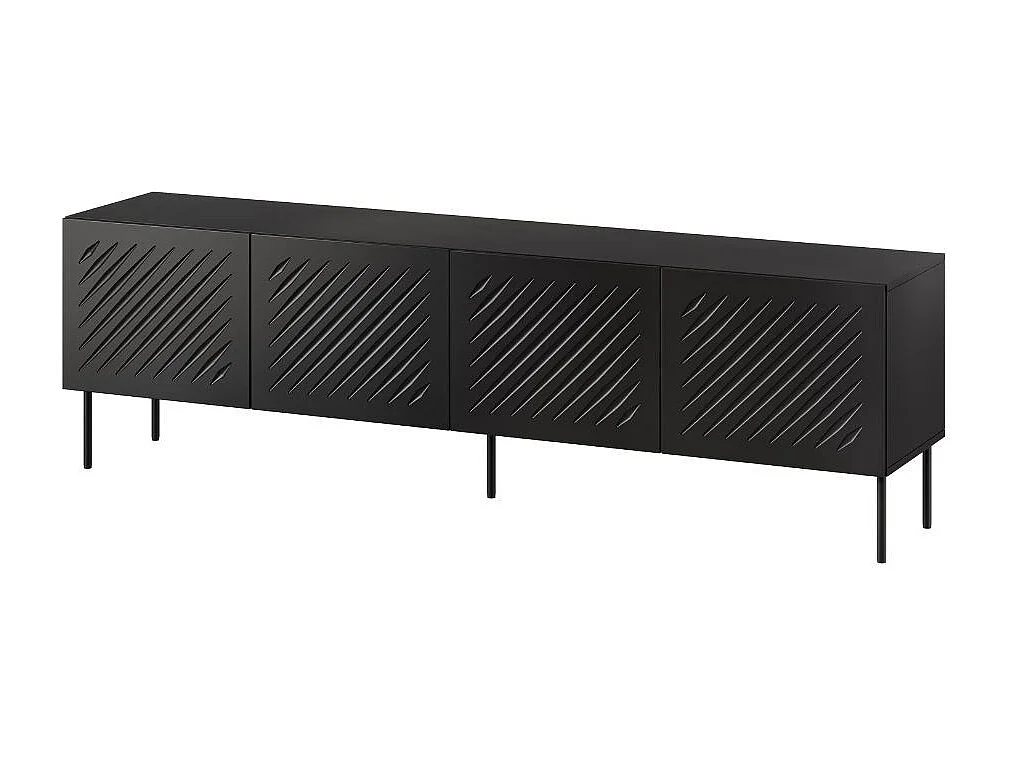 Mueble TV Abys 200cm negro 4 puertas