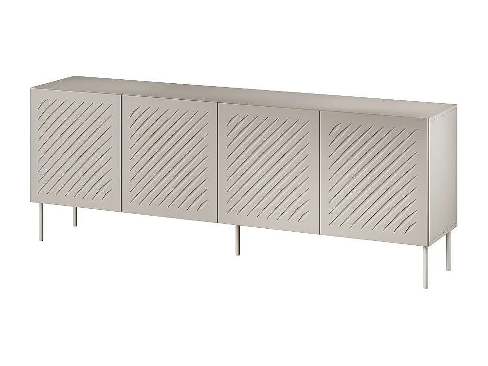 Aparador de diseño beige 200cm 4 puertas con motivos Abys