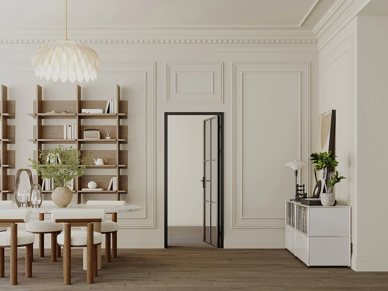 Tür-Set - wendbar - Aluminium & getöntes Sicherheitsglas - 204 x 93 cm - Schwarz - SEROTO