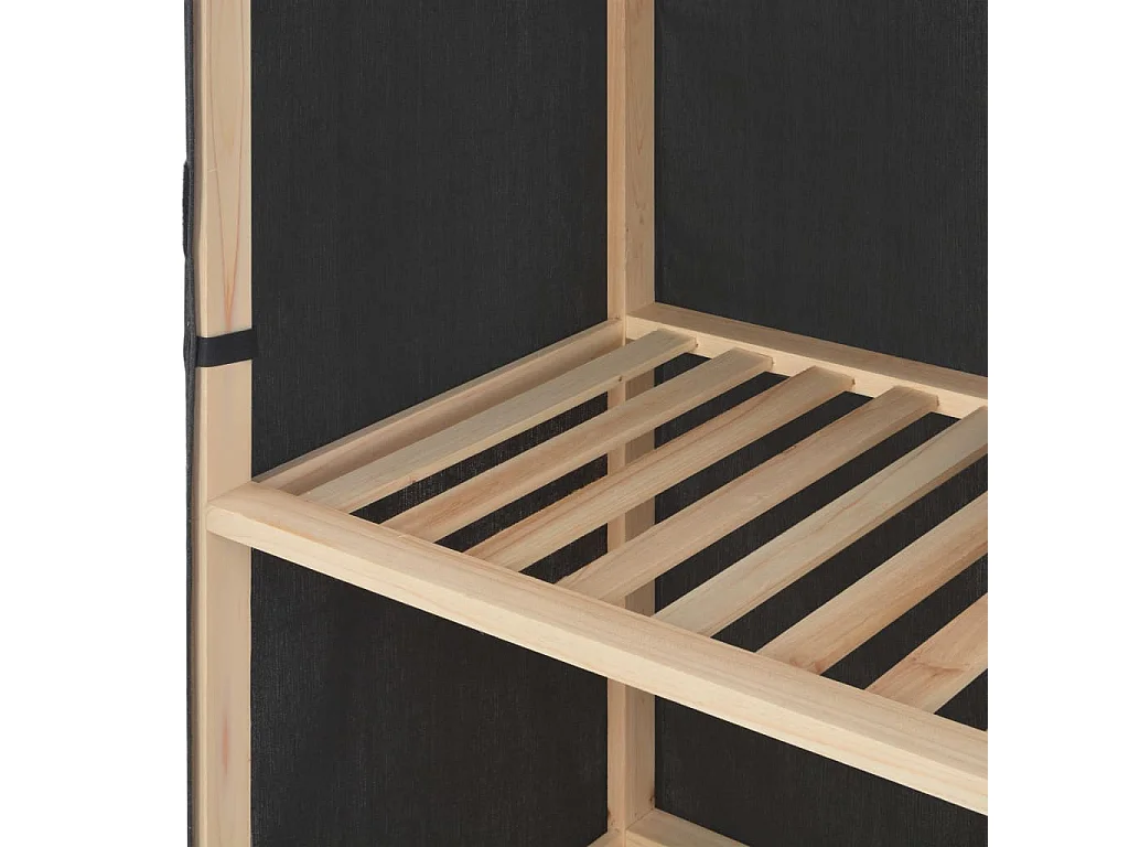 Kledingkast 110x40x170 cm stof grijs