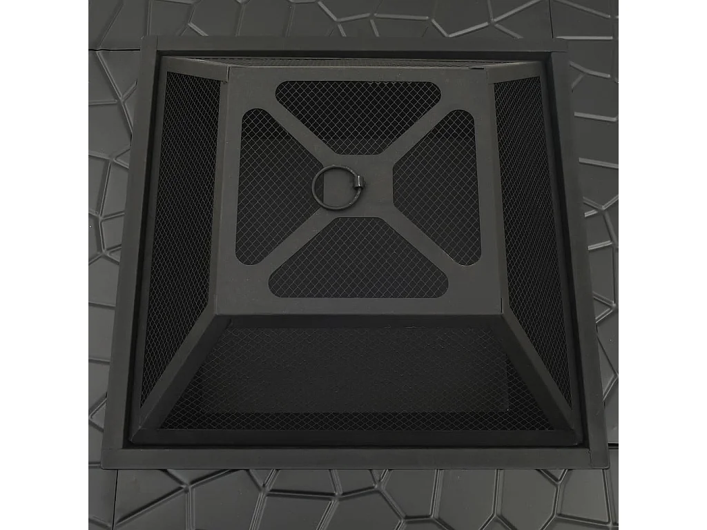 Brasero con atizador acero 79x79x46,5 cm