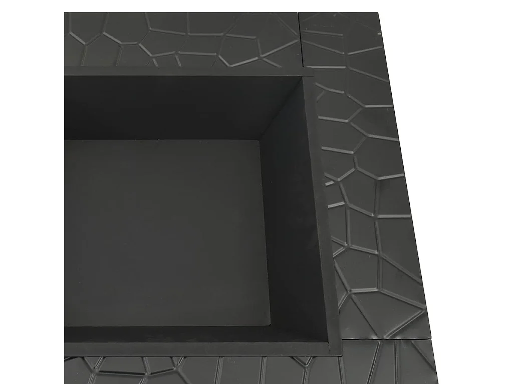 Brasero con atizador acero 79x79x46,5 cm