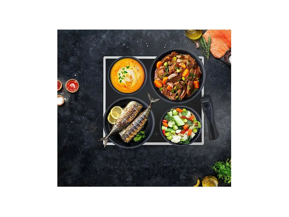 Batterie de cuisine Arthur Martin AM3950 16 pieces - Aluminium - Poignée amovible - Tous feux dont induction