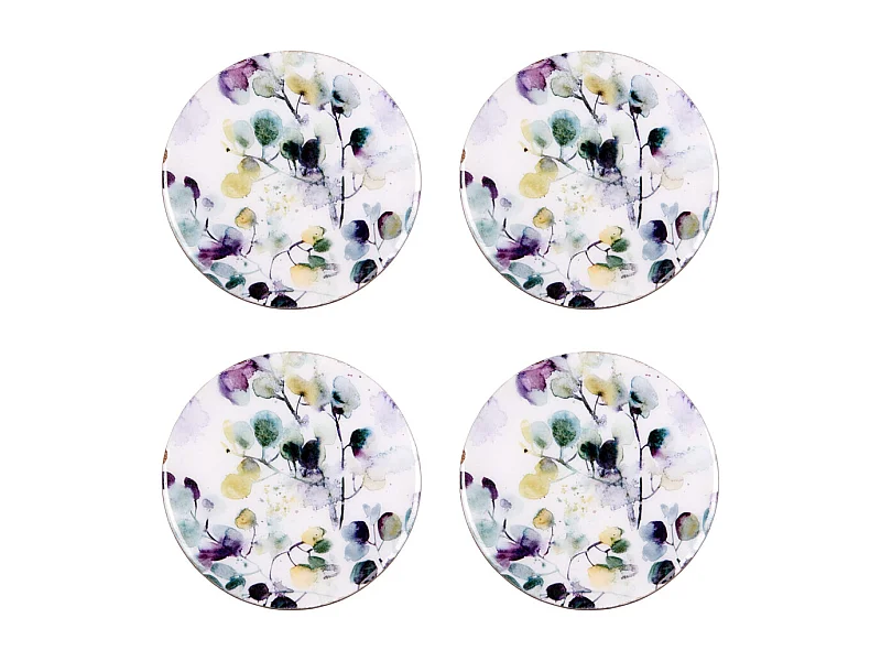 Set de 4 dessous de verre Garden 10 cm