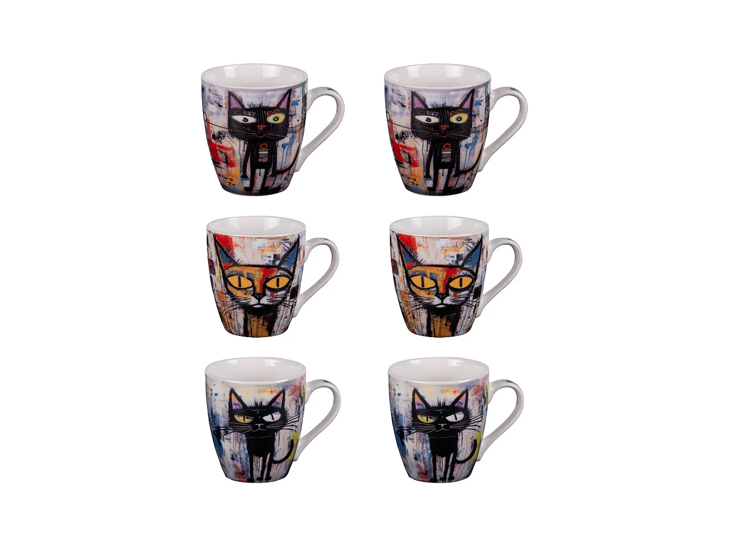 Coffret de 6 tasses Street Cat 23 cl