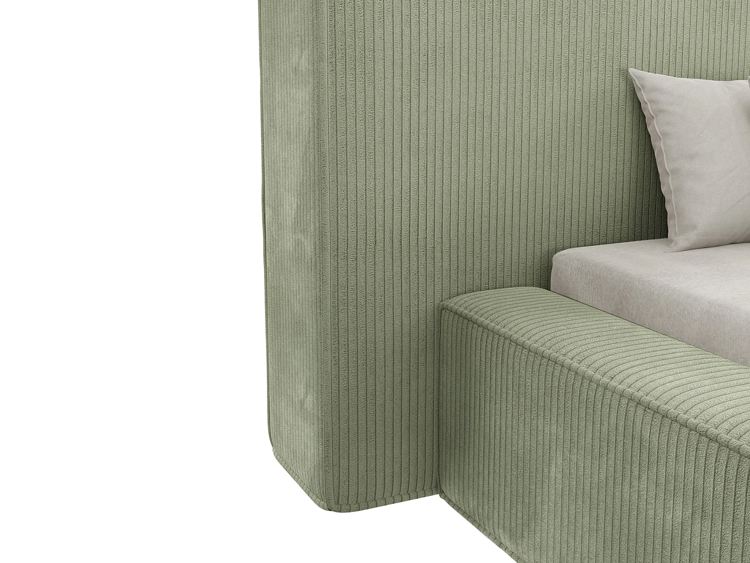 Bed met opbergruimte 180 x 200 cm - Ribfluweel - Groen - TIMANO II van Pascal Morabito