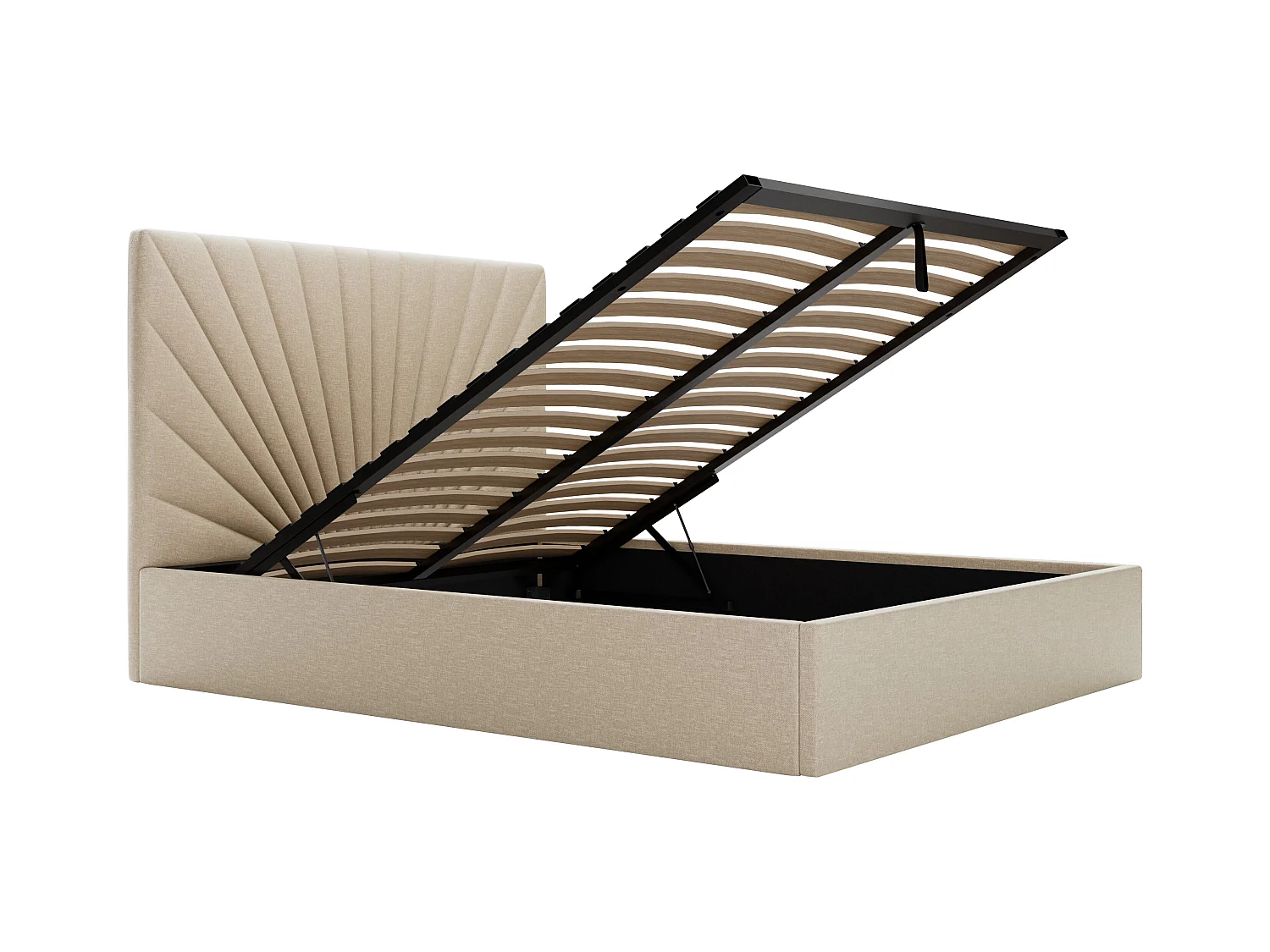 Bed met opbergruimte 180 x 200 cm - Stof - Beige - RILIODA II van Pascal Morabito