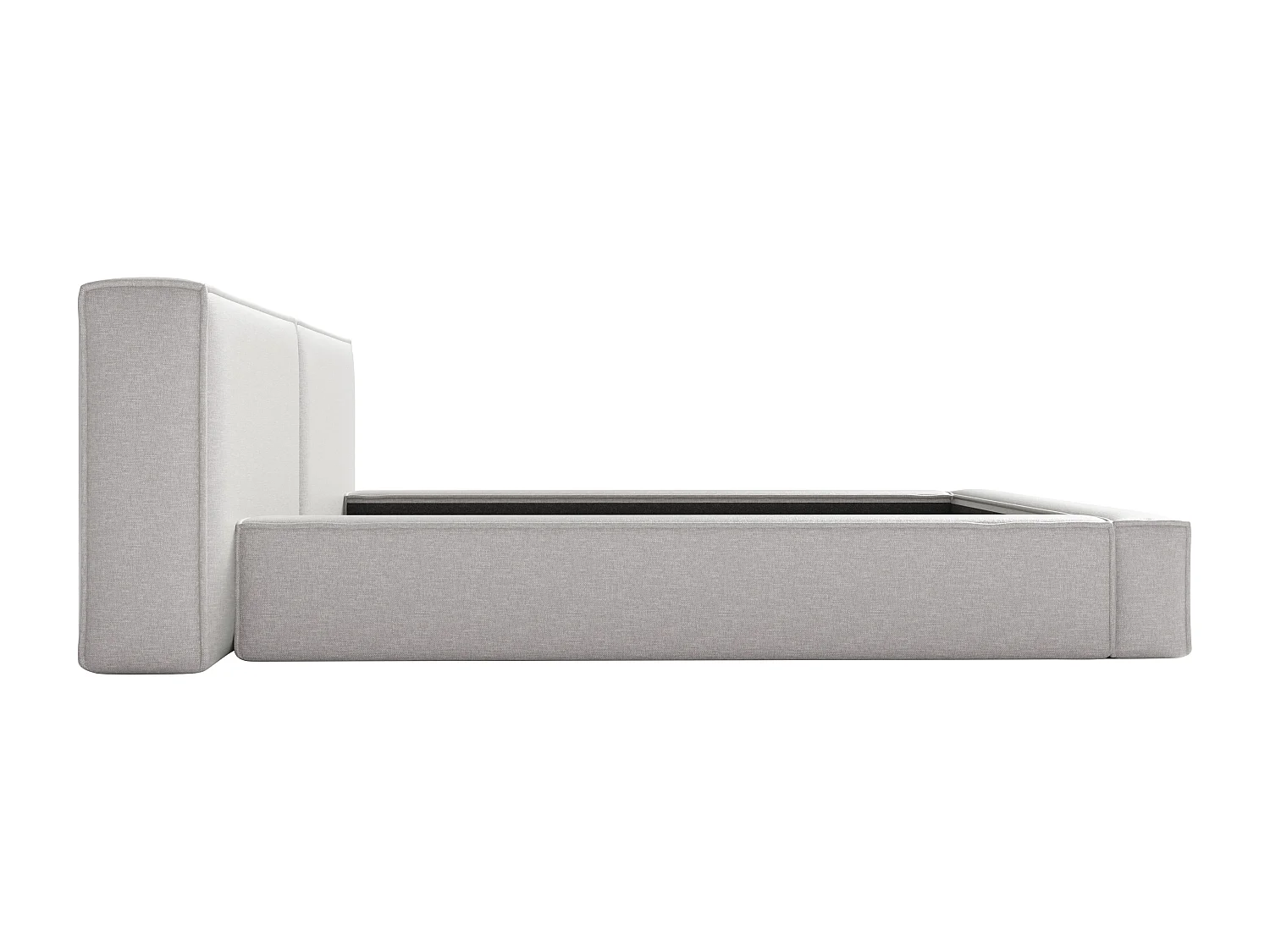 Canapé abatible 140 x 190 cm - Tela - Gris claro - TIMANO II