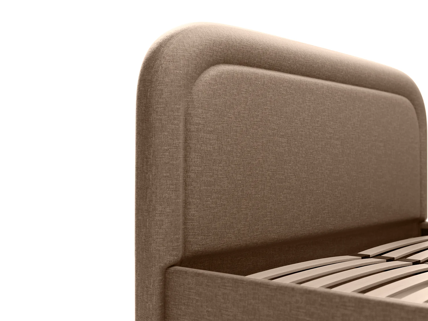 Bed met opbergruimte 180 x 200 cm - Gevlamde stof - Taupegrijs - FIREZA II