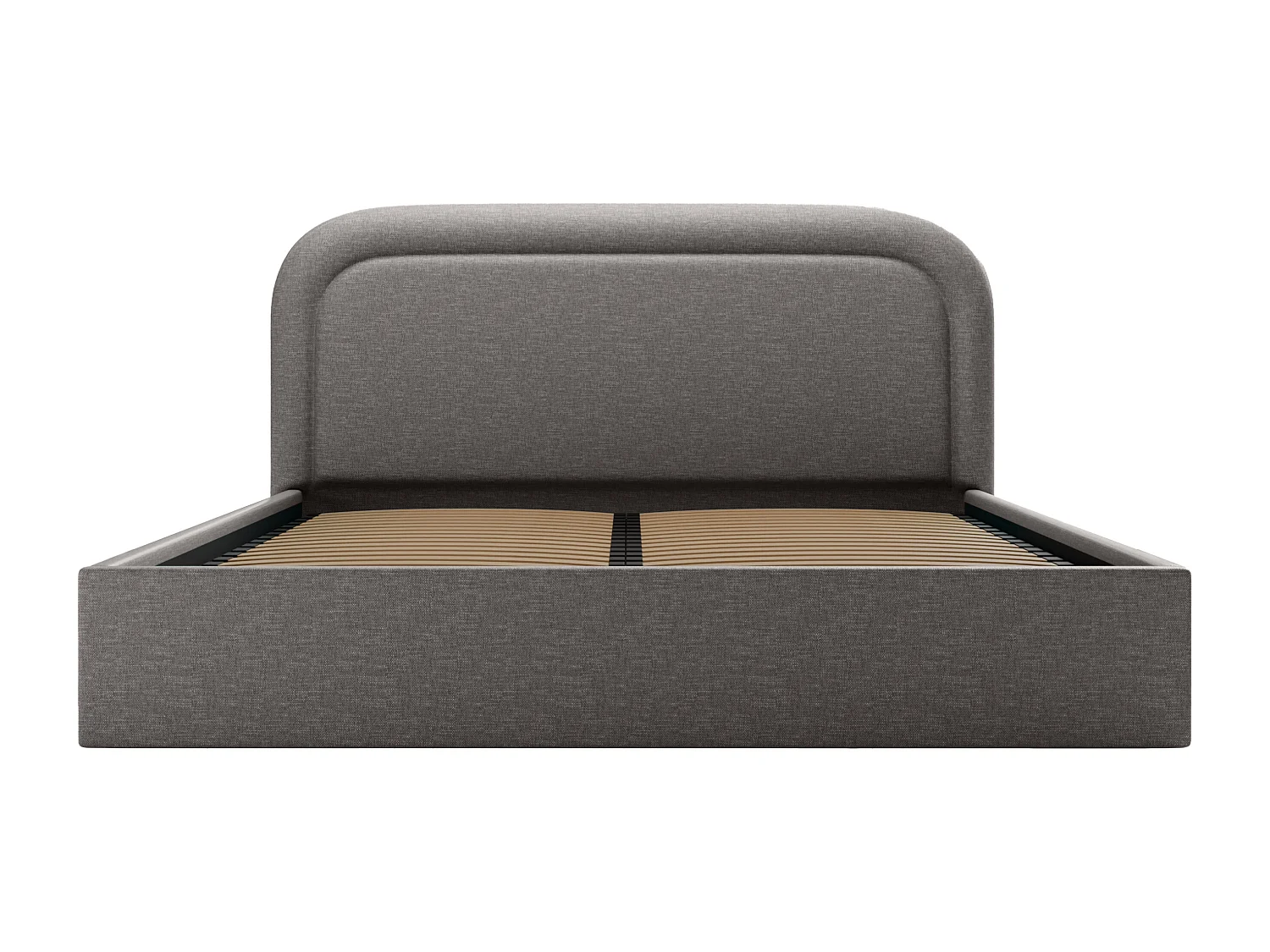 Bed met opbergruimte - 180 x 200 cm - Gevlamde stof - Donkergrijs - FIREZA II