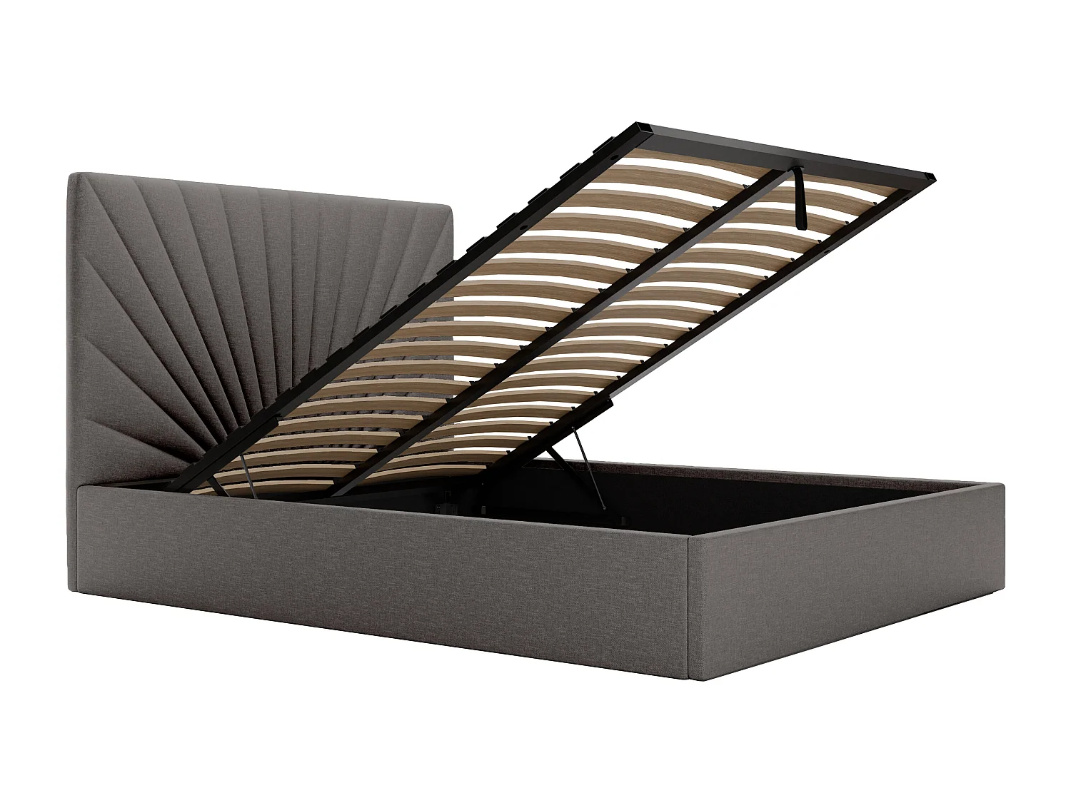 Bed met opbergruimte 180 x 200 cm - Stof - Antracietgrijs - RILIODA II van Pascal Morabito