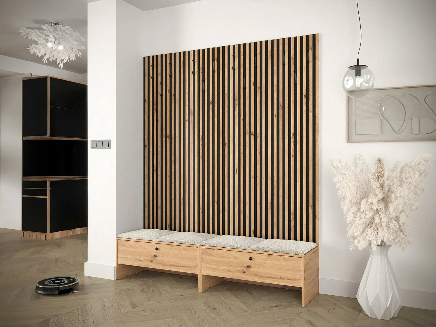 Conjunto para corredor Hartford 485, Colocado, 21x17x4cm