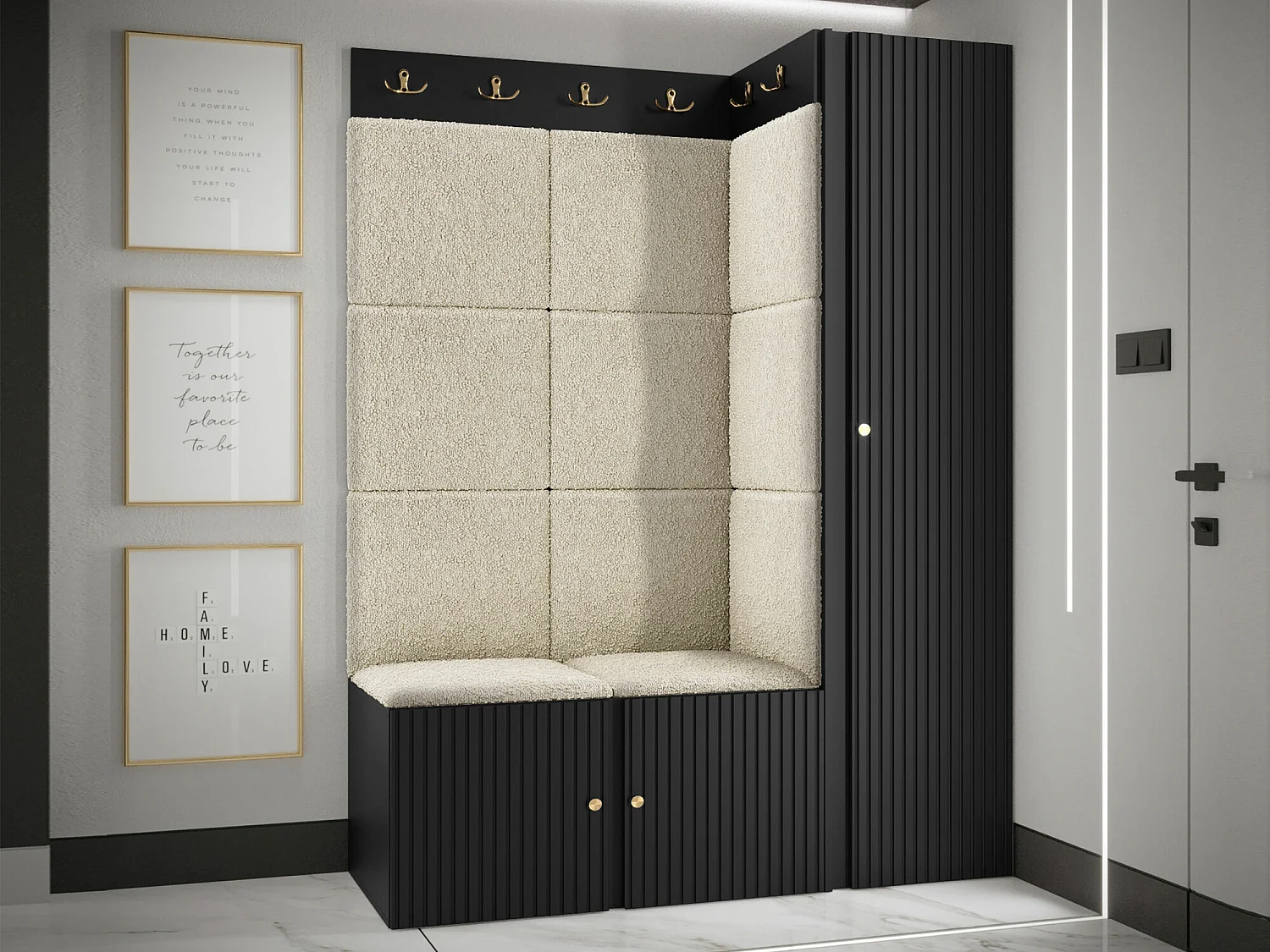 Conjunto para corredor Hartford 385, Colocado, 19x12x5cm