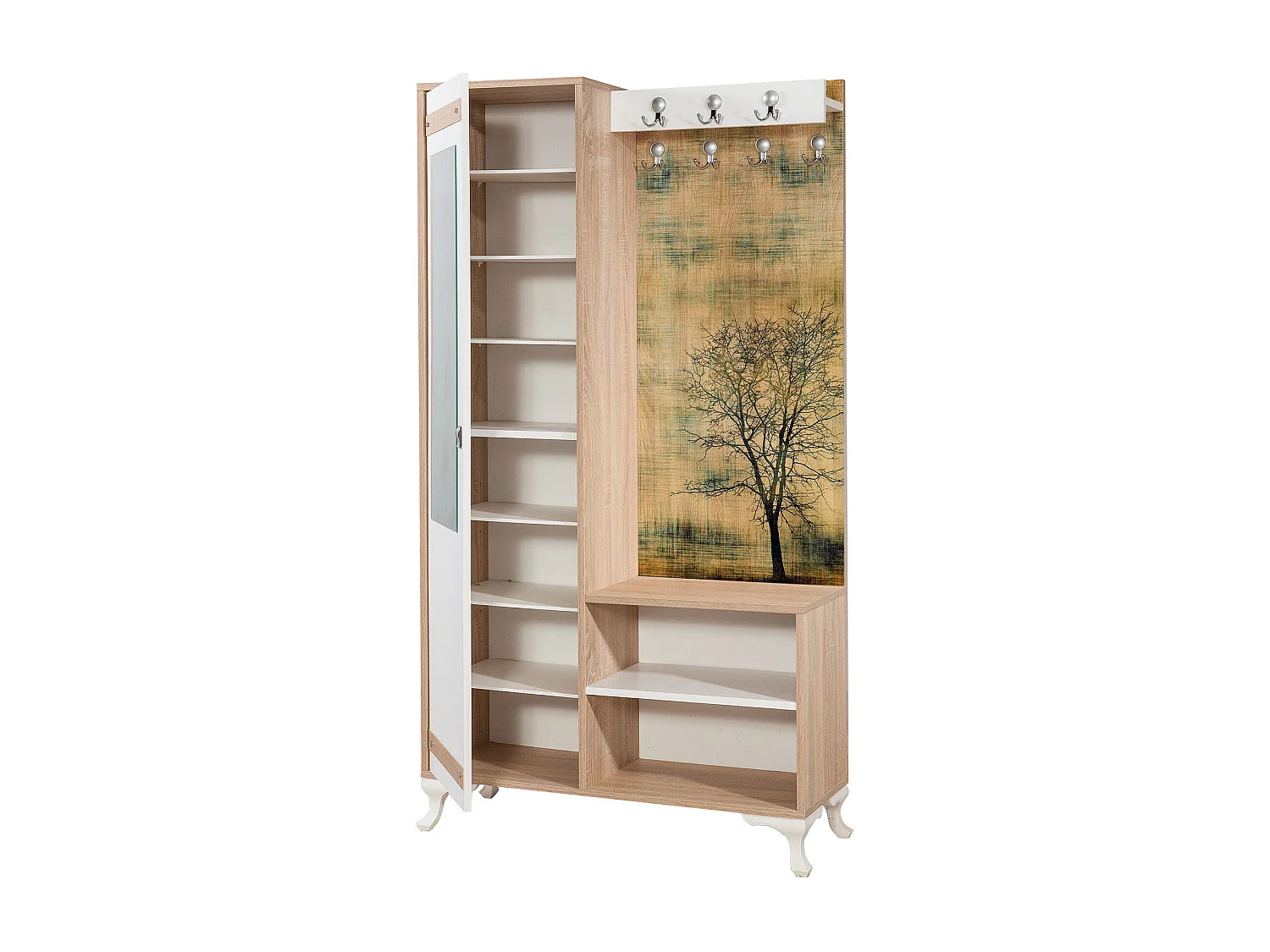 Aparador de recibidor – 100 cm x 190 cm – Roble Sonoma – Melamina