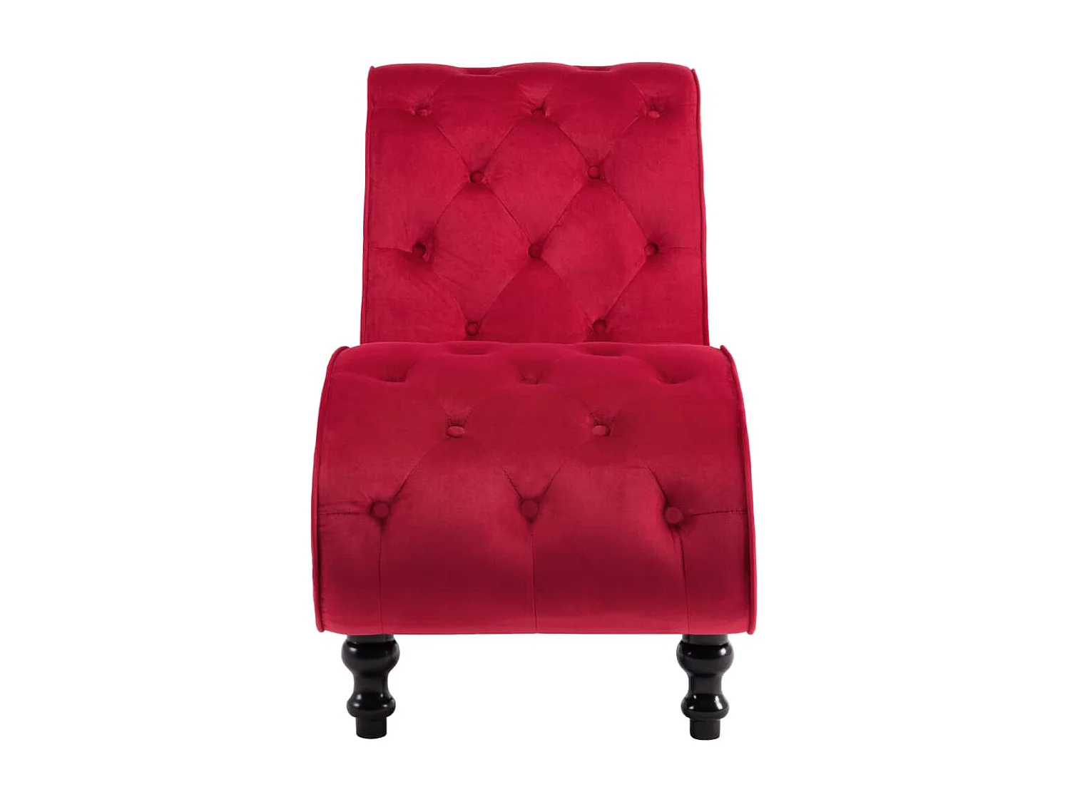 Turlock  Chaiselongue Rot Samt