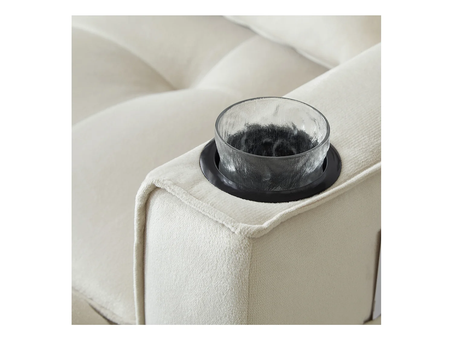 Umwandelbares Sofa, Klappschlafsofa aus Samt – 137 x 76,5 x 86 cm – mit Schlaffunktion – Beige