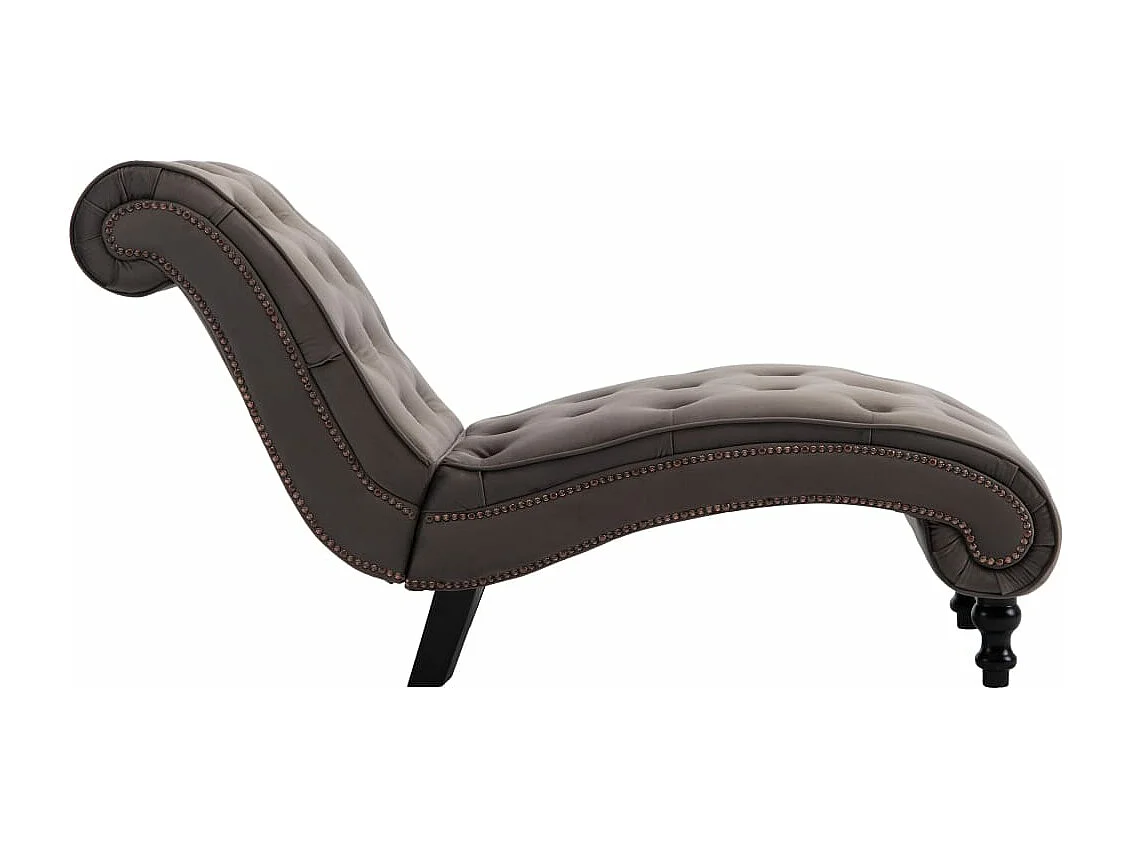 Turlock  Chaise longue Velours Gris