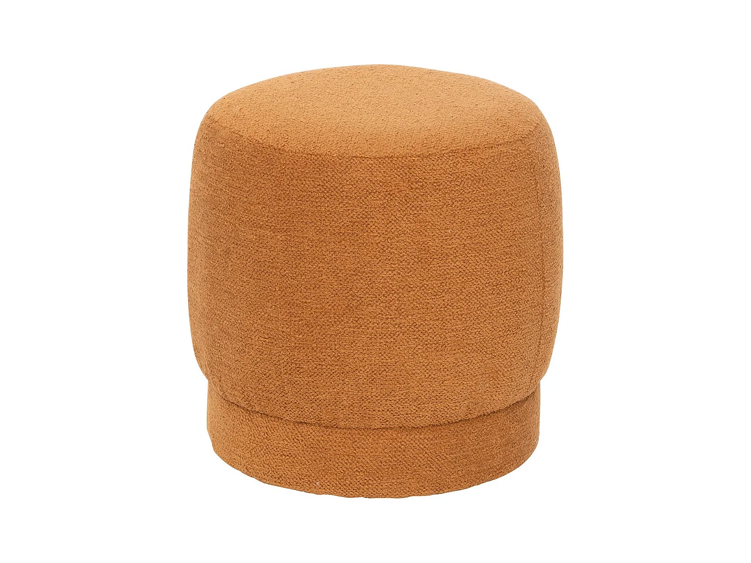 Pouf rond en tissu coloris Ambre - diamètre 39   Hauteur 40 cm