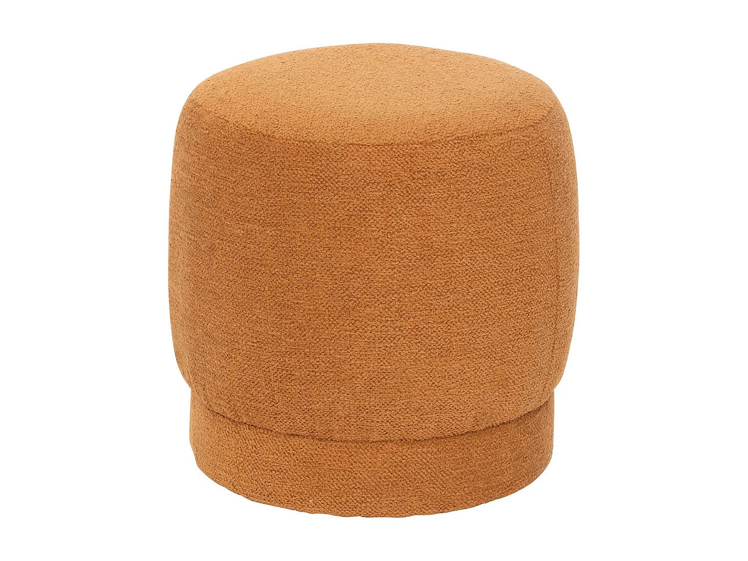 Pouf rond en tissu coloris Ambre - diamètre 39   Hauteur 40 cm
