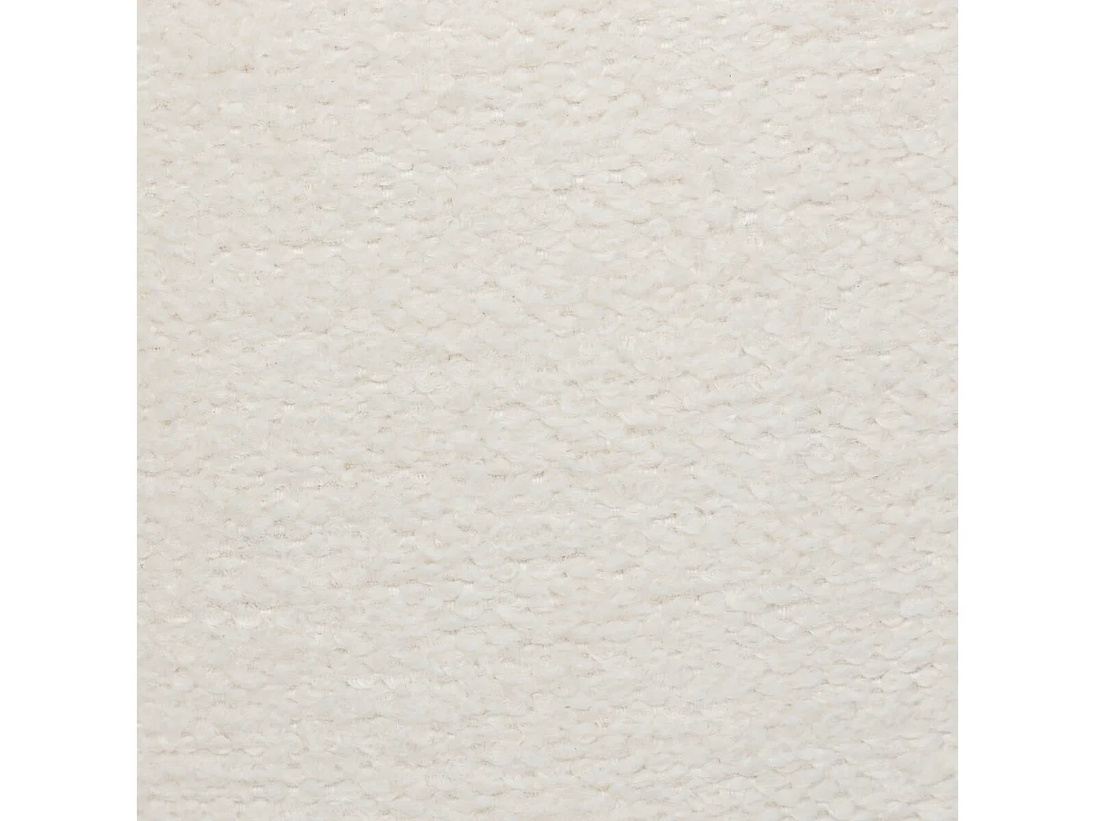 Pouf rond en tissu coloris blanc - diamètre 39 x Hauteur  40 cm