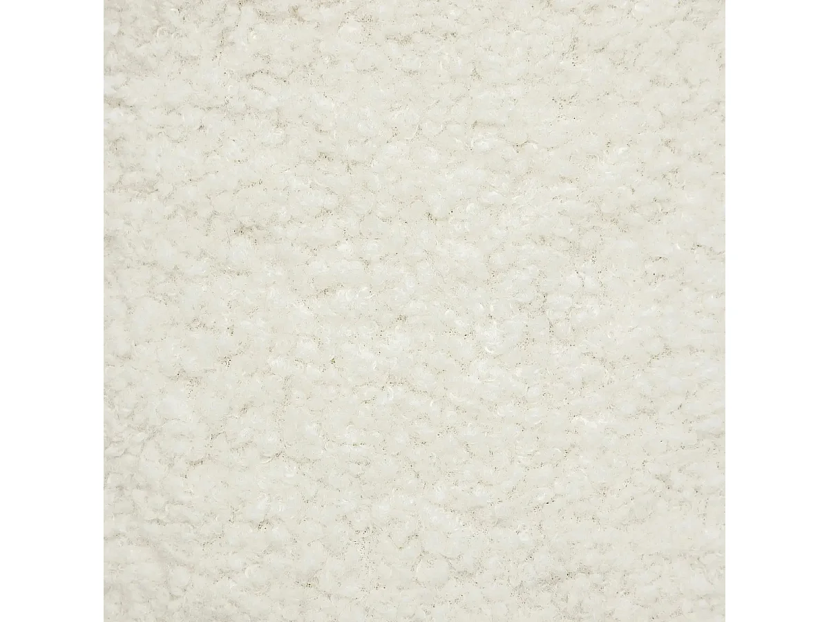 Tabouret d'appoint en bois naturel et tissu coloris  Blanc - Longueur 41 x Profondeur 35 x Hauteur 41,50 cm