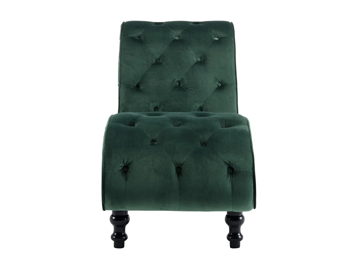 Turlock  Chaise longue Velours Vert