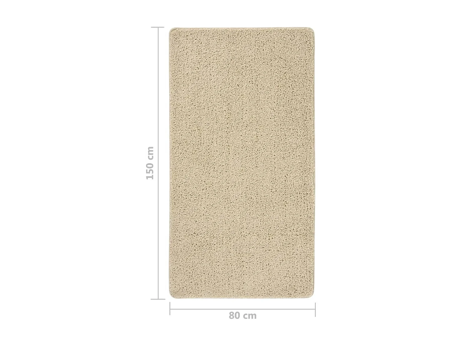 Charleroi  Tapis shaggy antidérapant Crème 80x150 cm