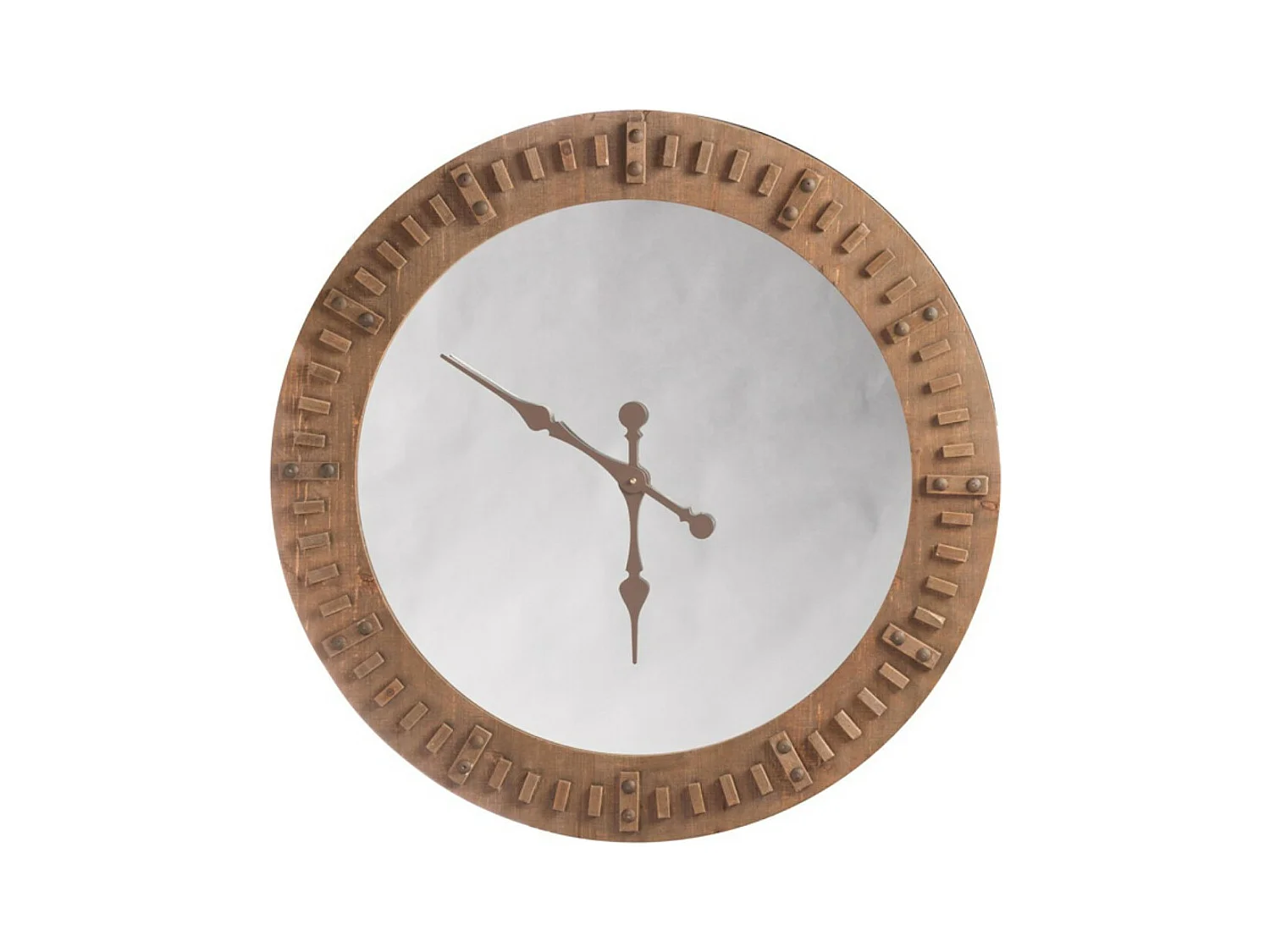 Horloge Miroir en Bois "Chronos" 119cm Naturel
