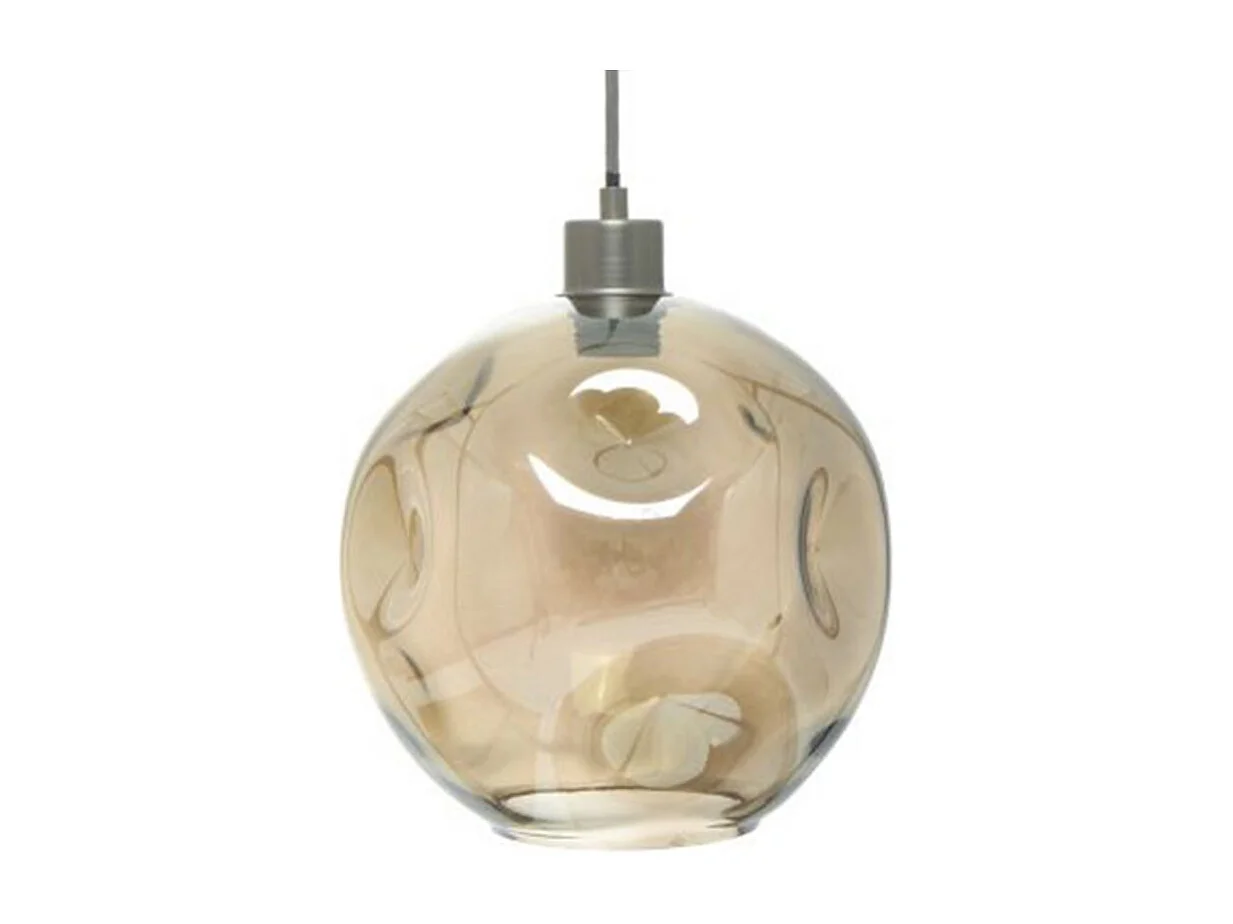 Lampe Suspension Design "Natalie" 32cm Transparent & Gris