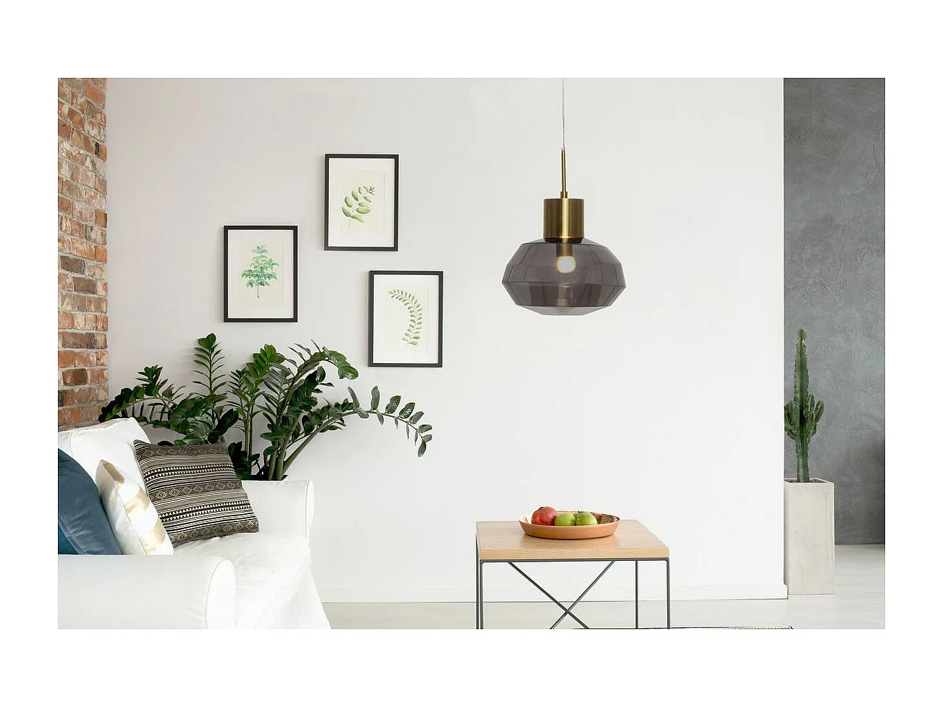 Lampe Suspension Design "Vince" 32cm Gris