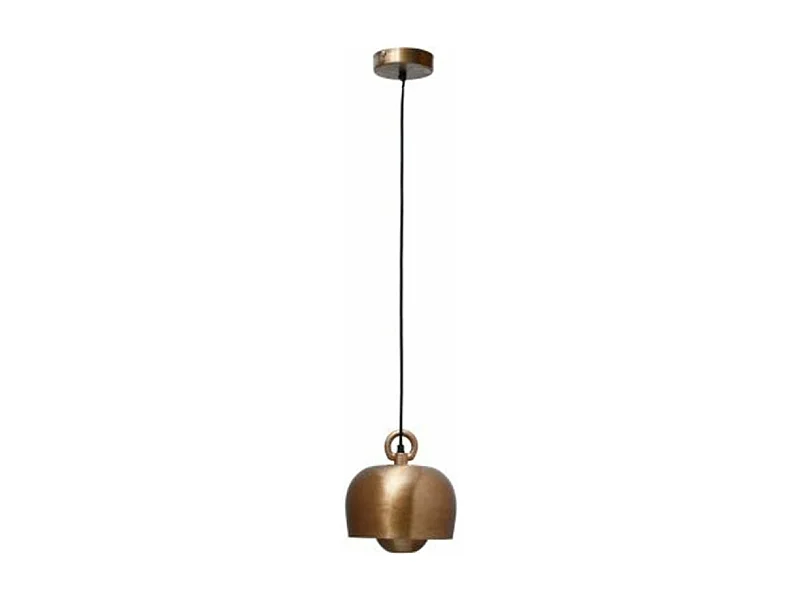 Lampe Suspension Design "Industriel" 22cm Cuivre