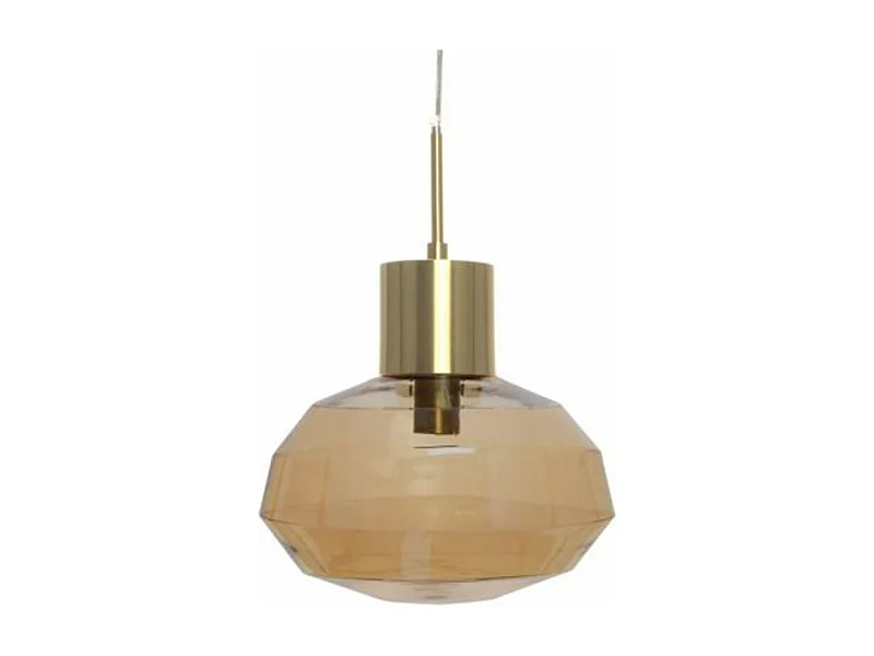 Lampe Suspension Design "Vince" 32cm Ambre