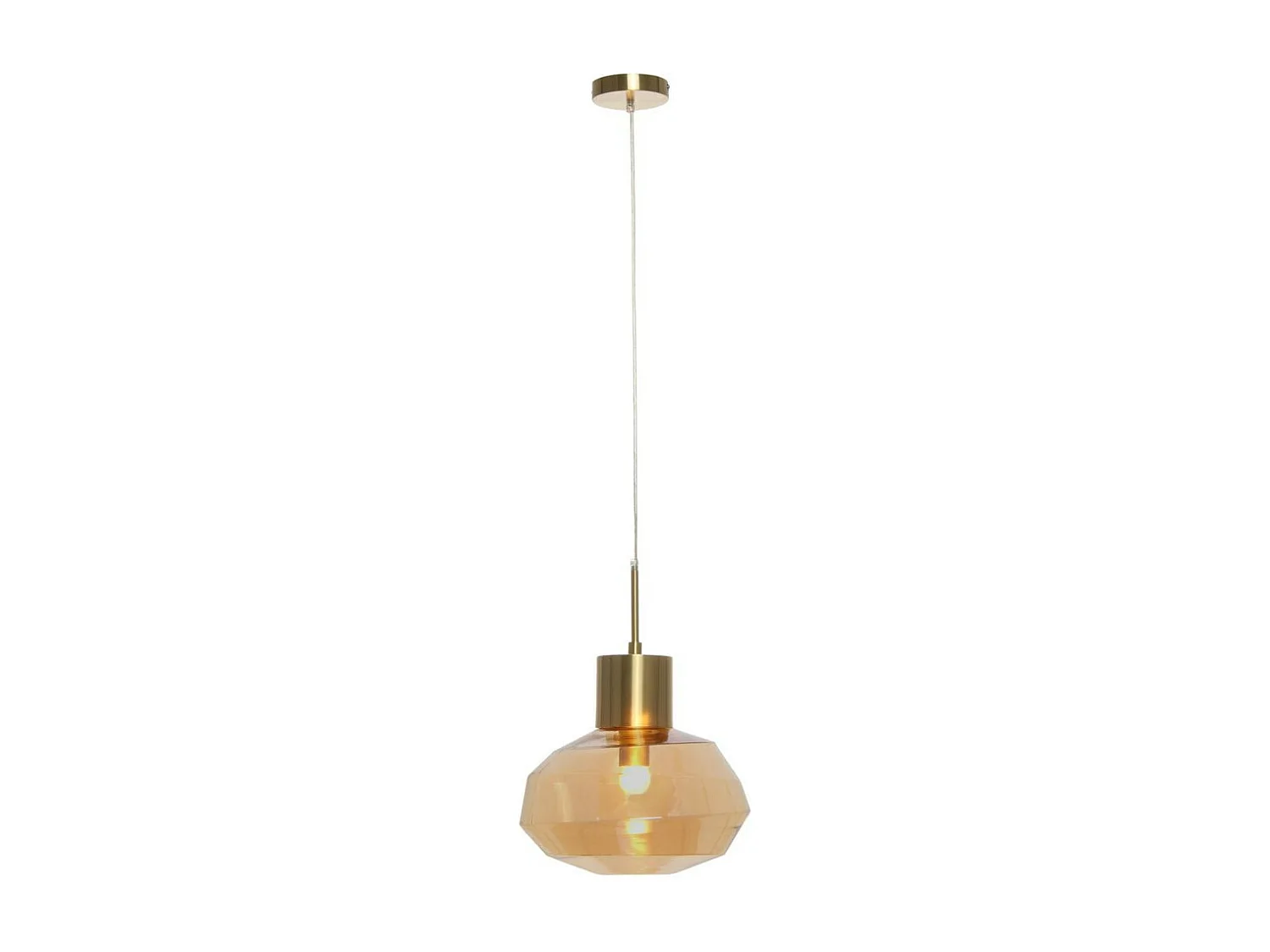 Lampe Suspension Design "Vince" 32cm Ambre
