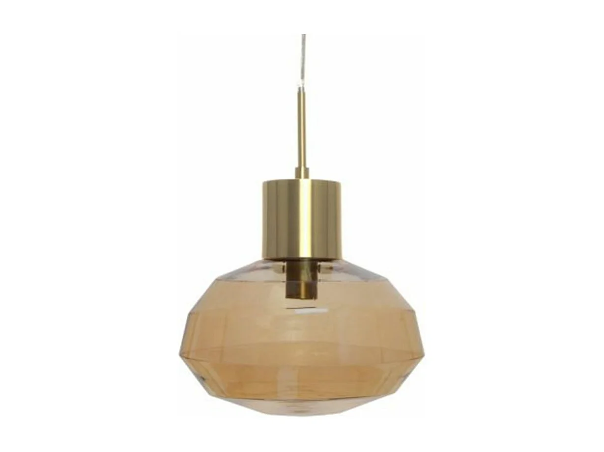 Lampe Suspension Design "Vince" 32cm Ambre