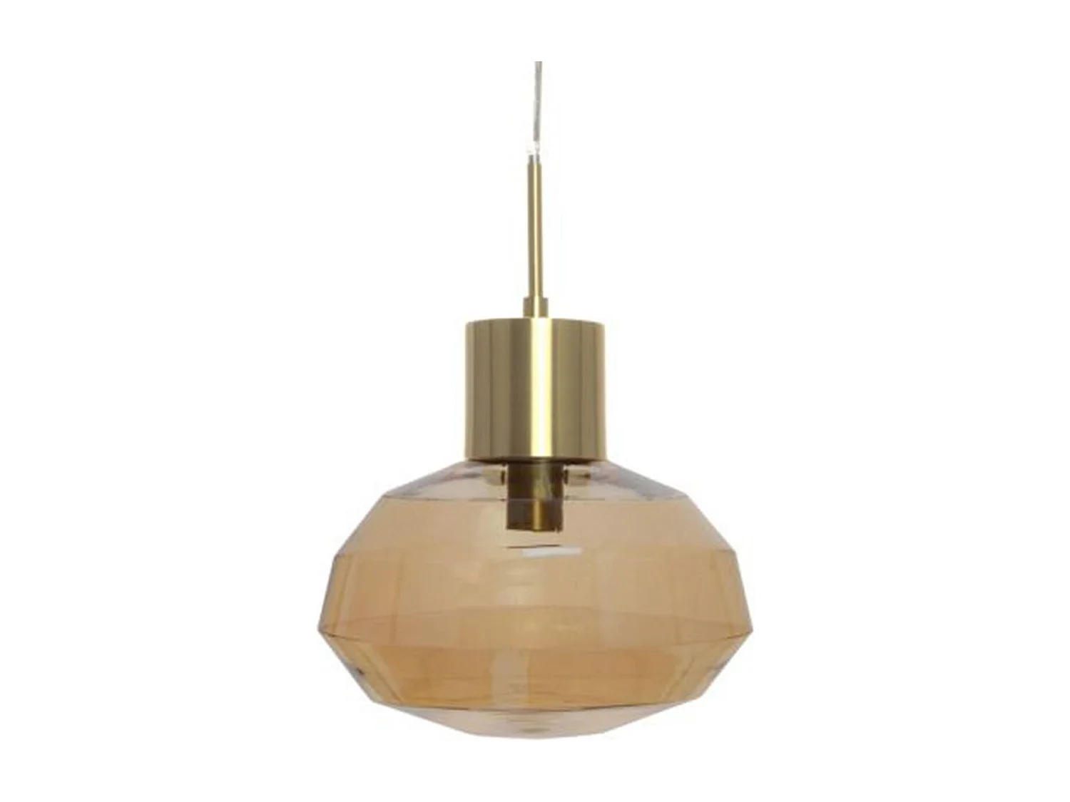 Lampe Suspension Design "Vince" 32cm Ambre