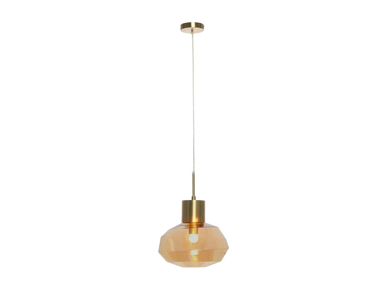 Lampe Suspension Design "Vince" 32cm Ambre