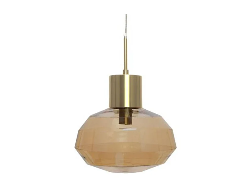Lampe Suspension Design "Vince" 32cm Ambre