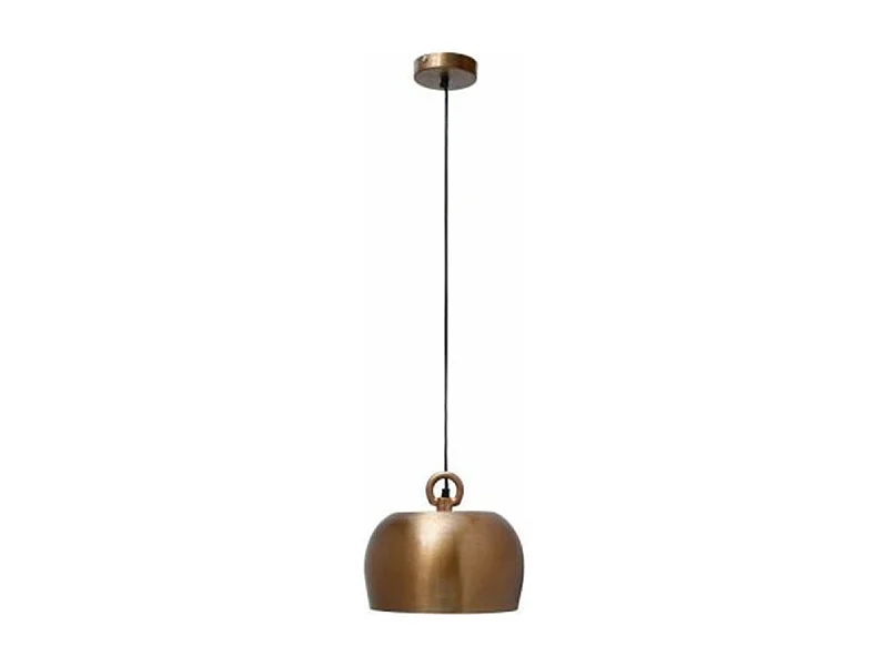 Lampe Suspension Design "Industriel" 28cm Cuivre