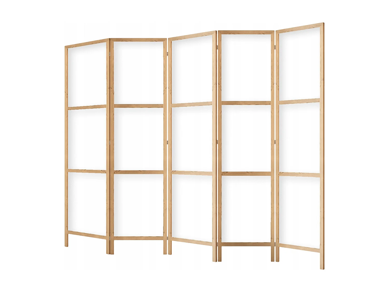 Paravent Innen Raumteiler Holz Japan 225x172 cm 5-teilig Japanische Trennwand Raumtrenner Room Divider Mobiler Sichtschutz Spanische Wand Raum Abtrennung
