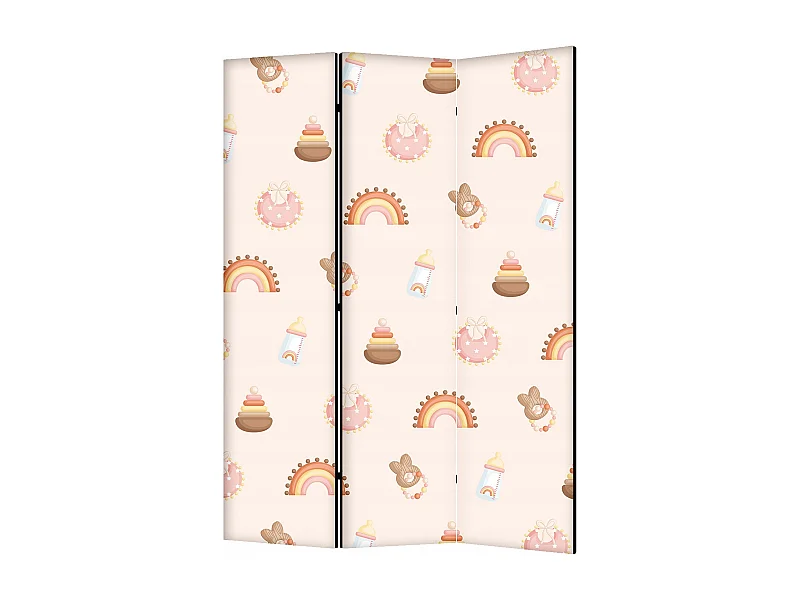 Raumteiler Foto Paravent Textur 135x172 cm beidseitig auf Vlies-Leinwand Bedruckt Trennwand Spanische Wand Sichtschutz Raumtrenner Design Ornament