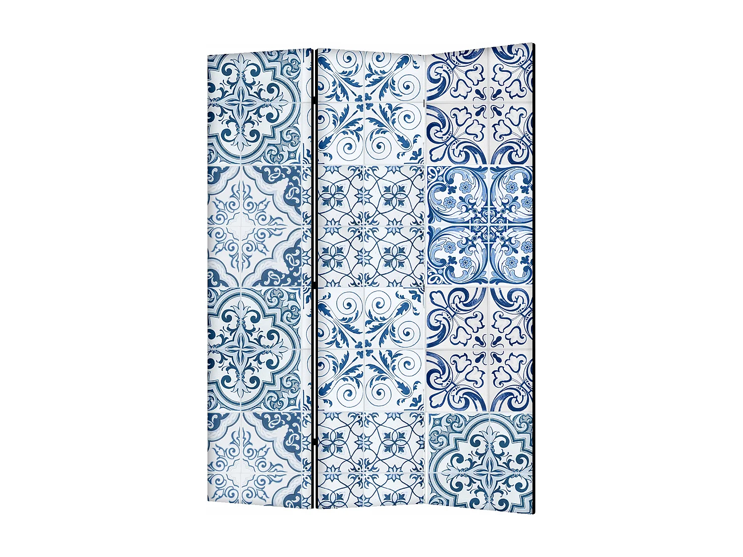 Raumteiler Foto Paravent Textur 135x172 cm beidseitig auf Vlies-Leinwand Bedruckt Trennwand Spanische Wand Sichtschutz Raumtrenner Design Ornament