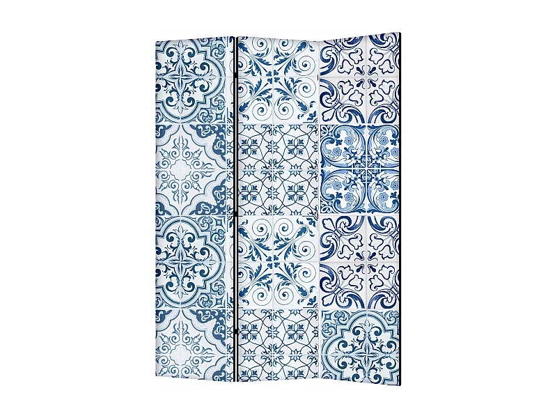 Raumteiler Foto Paravent Textur 135x172 cm beidseitig auf Vlies-Leinwand Bedruckt Trennwand Spanische Wand Sichtschutz Raumtrenner Design Ornament