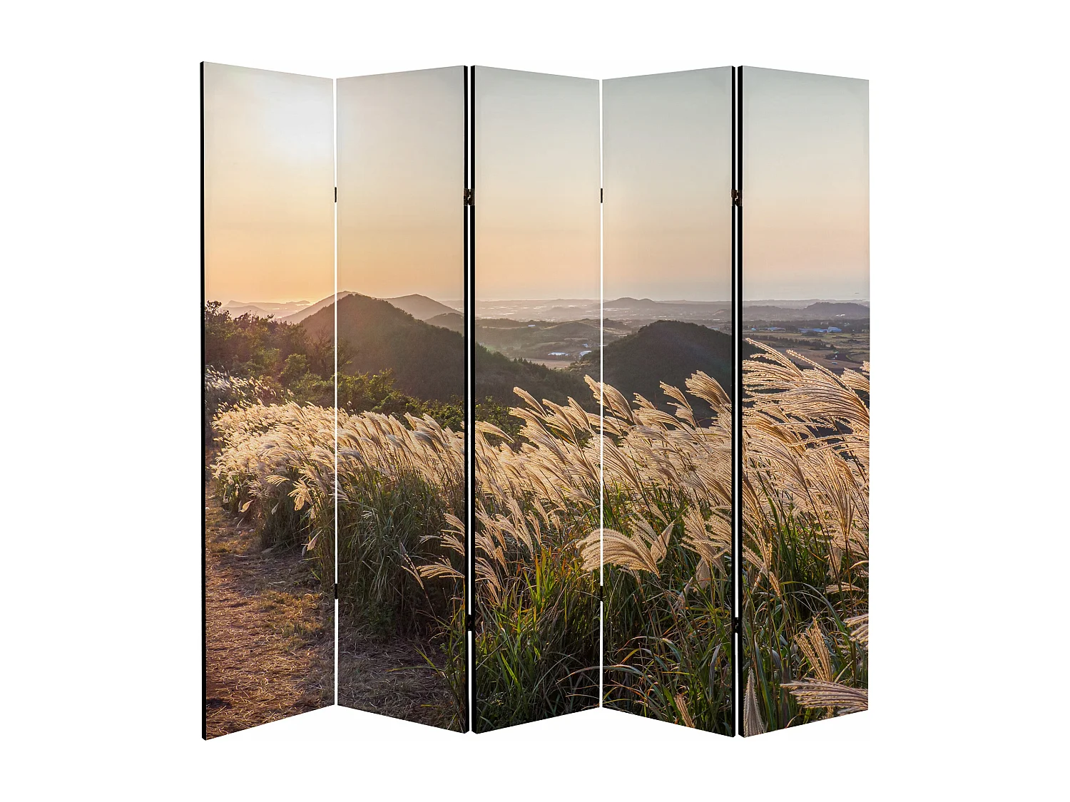 Raumteiler Foto Paravent Textur 225x172 cm beidseitig auf Vlies-Leinwand Bedruckt Trennwand Spanische Wand Sichtschutz Raumtrenner Design Ornament