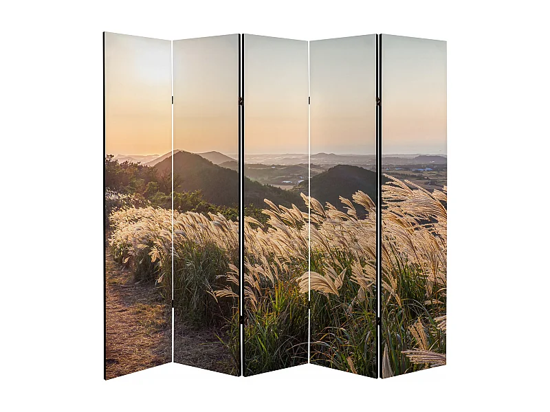 Raumteiler Foto Paravent Textur 225x172 cm beidseitig auf Vlies-Leinwand Bedruckt Trennwand Spanische Wand Sichtschutz Raumtrenner Design Ornament