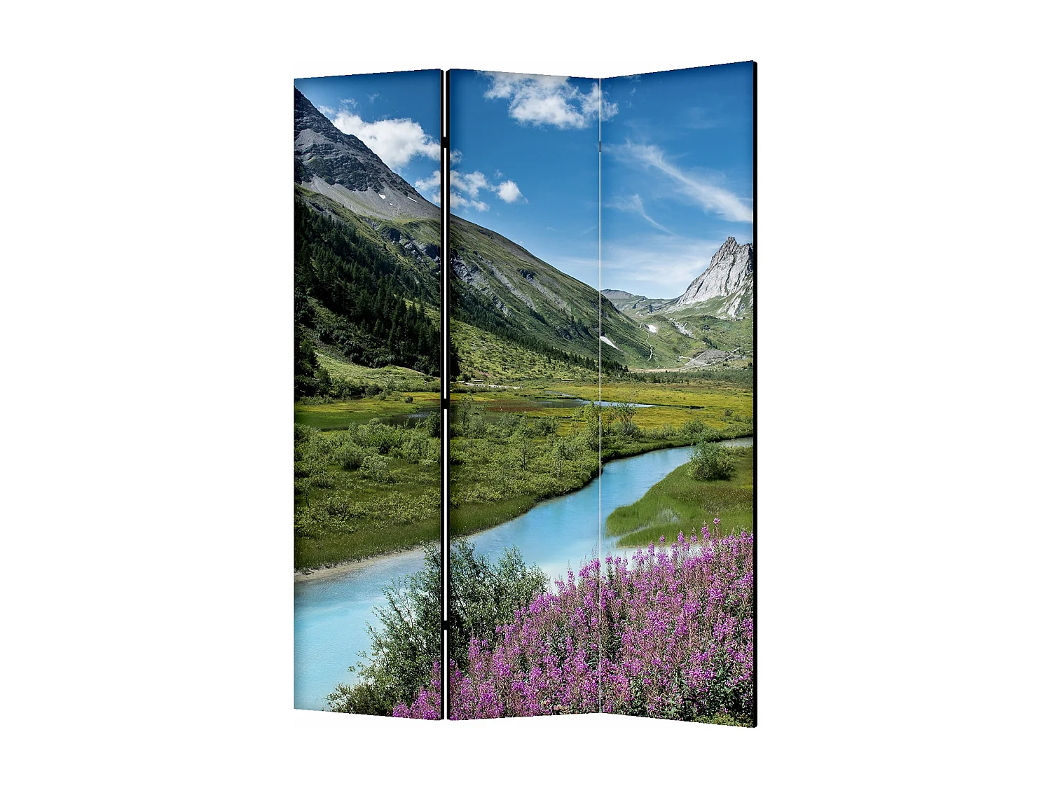 Raumteiler Foto Paravent Textur 135x172 cm beidseitig auf Vlies-Leinwand Bedruckt Trennwand Spanische Wand Sichtschutz Raumtrenner Design Ornament