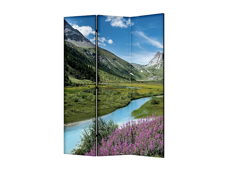 Raumteiler Foto Paravent Textur 135x172 cm beidseitig auf Vlies-Leinwand Bedruckt Trennwand Spanische Wand Sichtschutz Raumtrenner Design Ornament