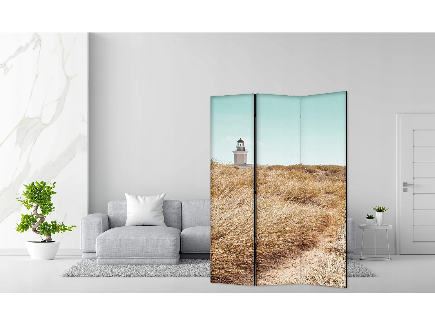 Raumteiler Foto Paravent Textur 135x172 cm beidseitig auf Vlies-Leinwand Bedruckt Trennwand Spanische Wand Sichtschutz Raumtrenner Design Ornament