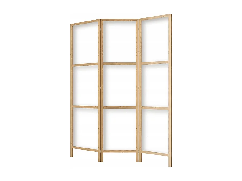 Paravent Innen Raumteiler Holz Japan 135x172 cm 3-teilig Japanische Trennwand Raumtrenner Room Divider Mobiler Sichtschutz Spanische Wand Raum Abtrennung