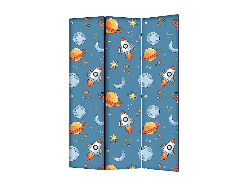 Raumteiler Foto Paravent Textur 135x172 cm beidseitig auf Vlies-Leinwand Bedruckt Trennwand Spanische Wand Sichtschutz Raumtrenner Design Ornament