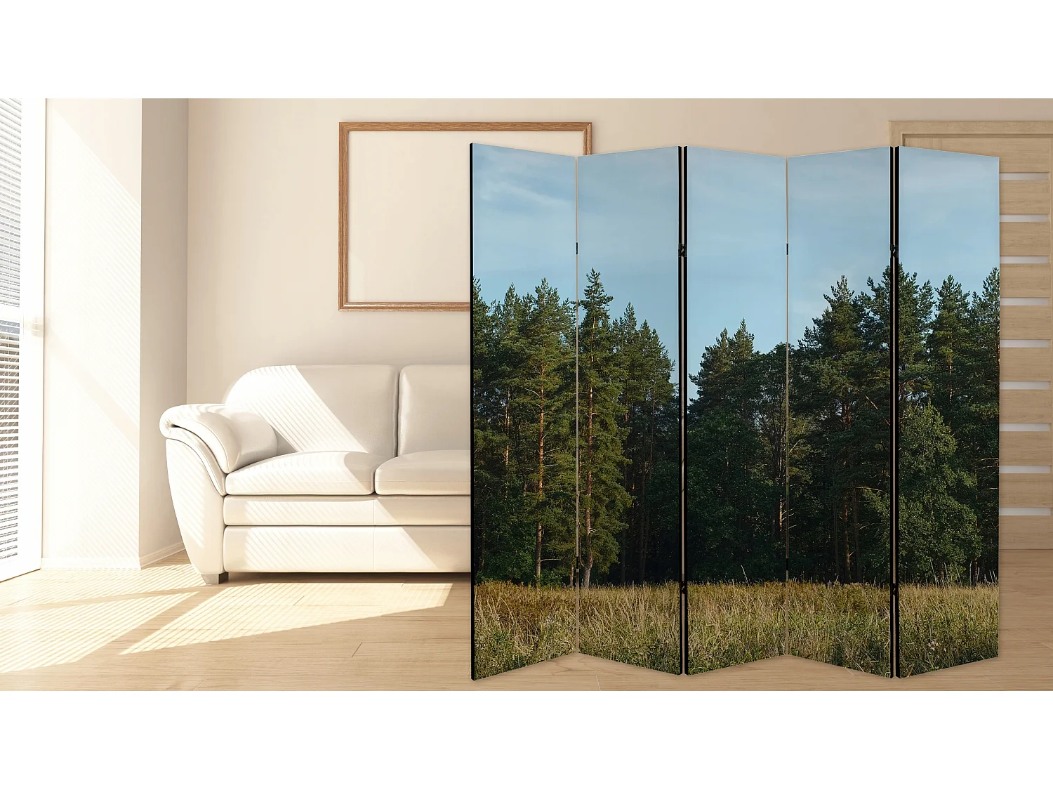 Raumteiler Foto Paravent Textur 225x172 cm beidseitig auf Vlies-Leinwand Bedruckt Trennwand Spanische Wand Sichtschutz Raumtrenner Design Ornament